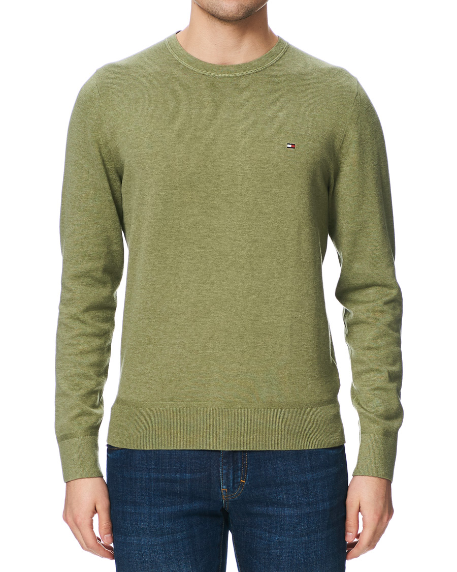 Heren | Truien | Tommy Hilfiger | Organic Cotton/Silk Crew Neck Pullover Faded Olive