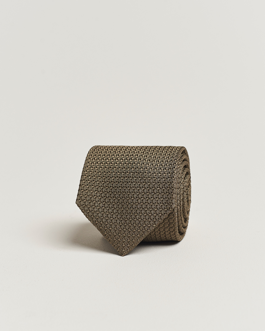 Homme | Amanda Christensen Silk Grenadine 8 cm Tie Olive | Amanda Christensen | Silk Grenadine 8 cm Tie Olive