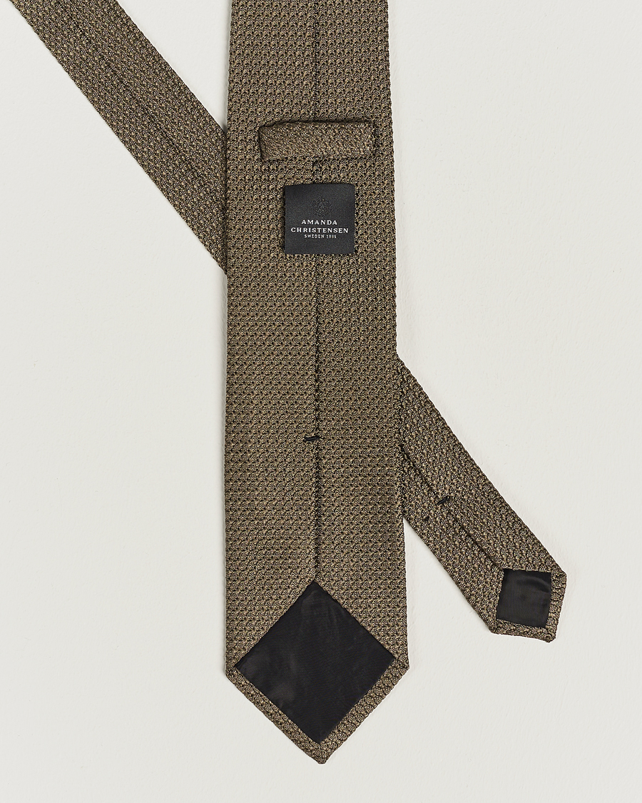 Homme | Amanda Christensen Silk Grenadine 8 cm Tie Olive | Amanda Christensen | Silk Grenadine 8 cm Tie Olive