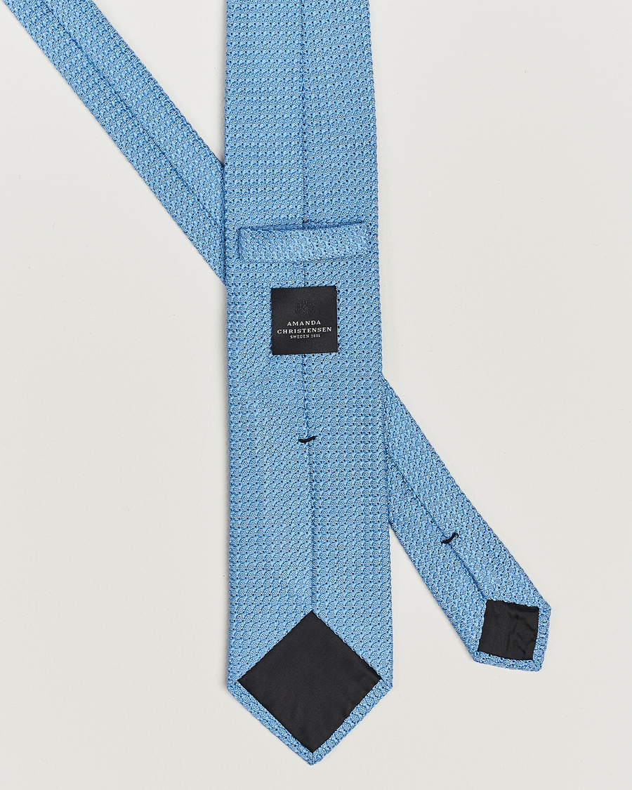Homme | Cravates | Amanda Christensen | Silk Grenadine 8 cm Tie Sky Blue