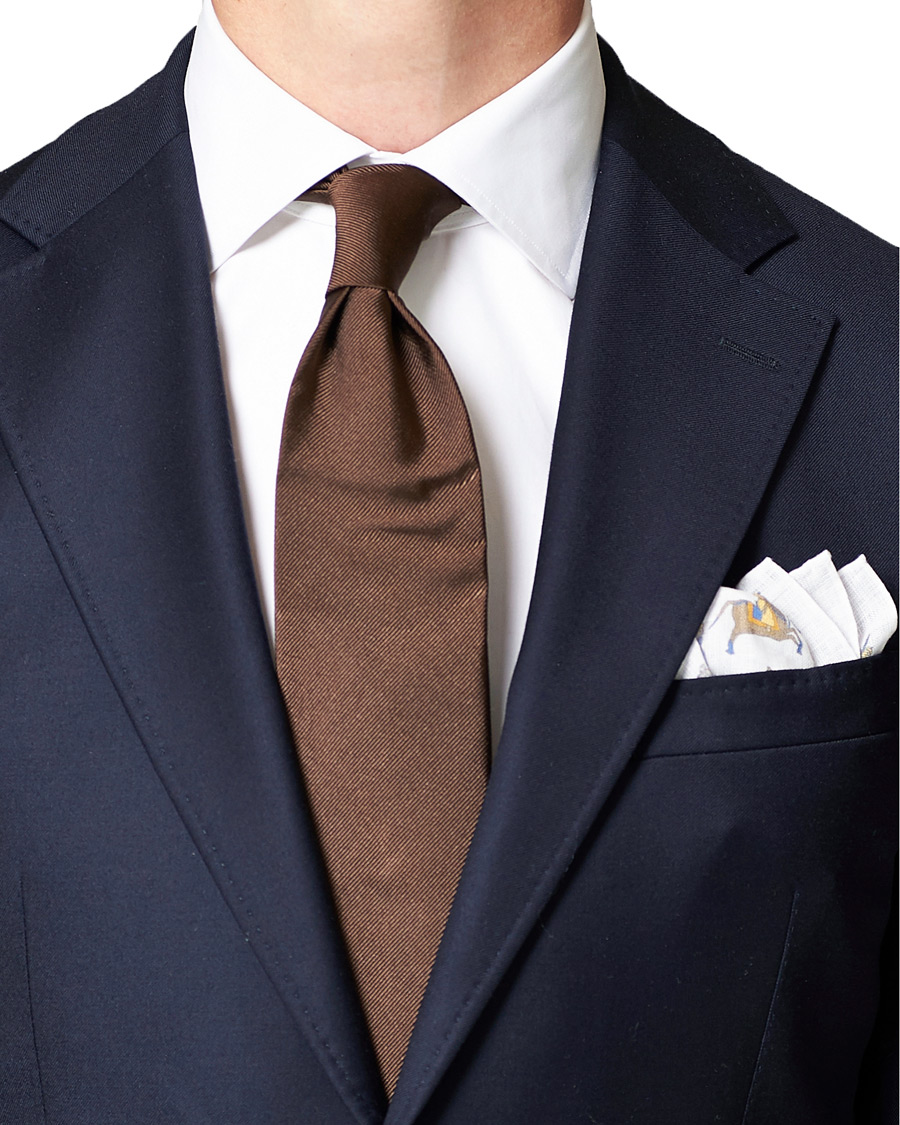 Homme | Amanda Christensen Linen Printed Pocket Square White | Amanda Christensen | Linen Printed Pocket Square White