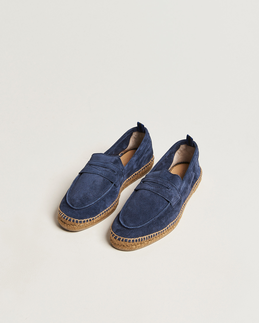 Homme | Castañer Nacho Casual Suede Loafers Azul Oscuro | Castañer | Nacho Casual Suede Loafers Azul Oscuro