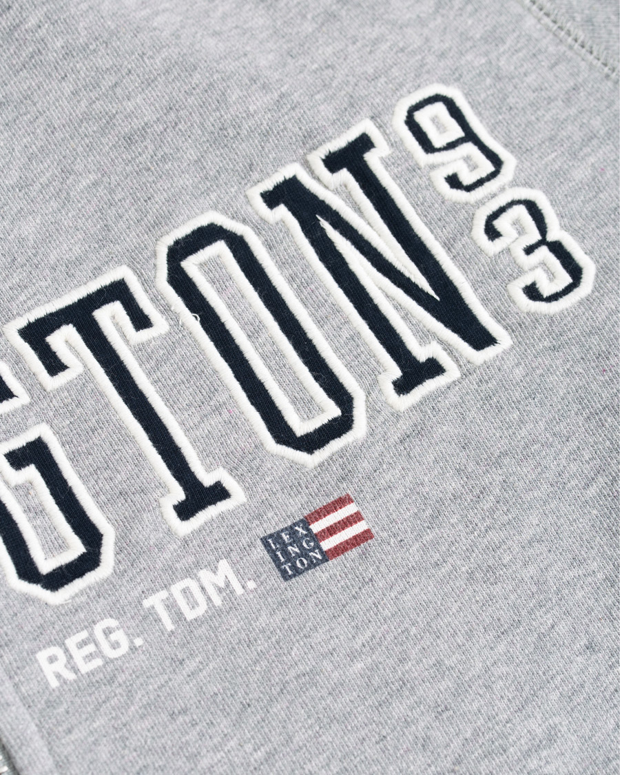 Homme | Pulls Et Tricots | Lexington | Michael Full Zip Logo Hoodie Grey Melange