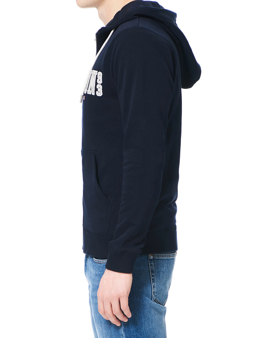 Homme | Pulls Et Tricots | Lexington | Michael Full Zip Logo Hoodie Dark Blue