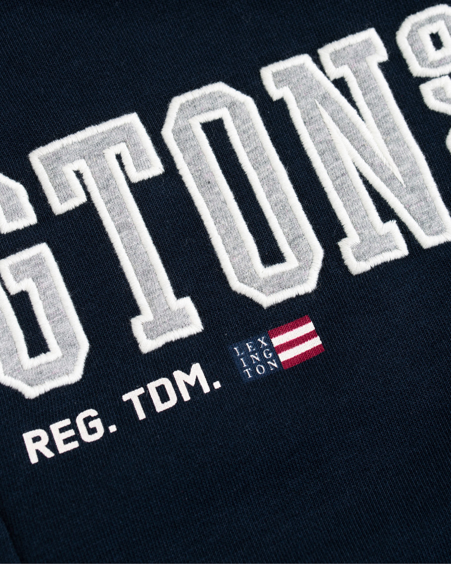 Homme | Pulls Et Tricots | Lexington | Michael Full Zip Logo Hoodie Dark Blue