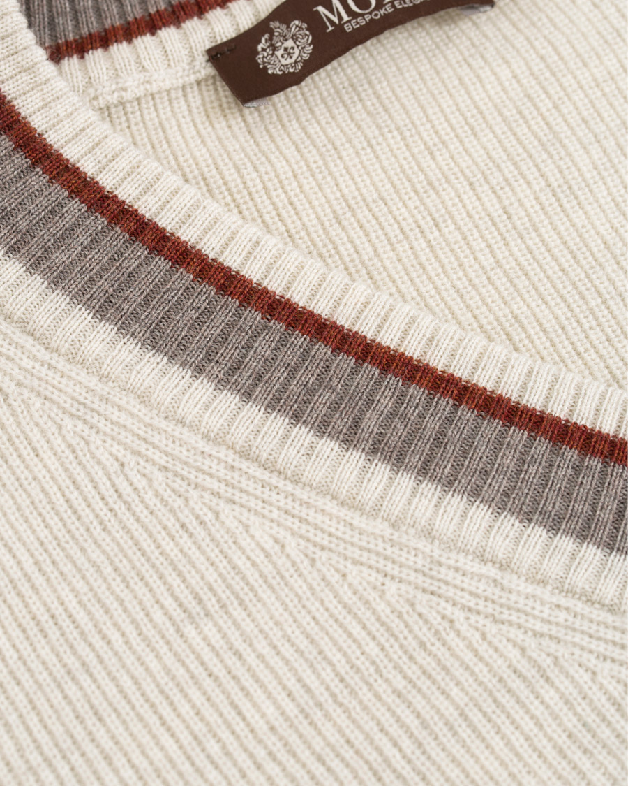 Homme | Pulls Et Tricots | Morris Heritage | Contrast V-Neck Off White