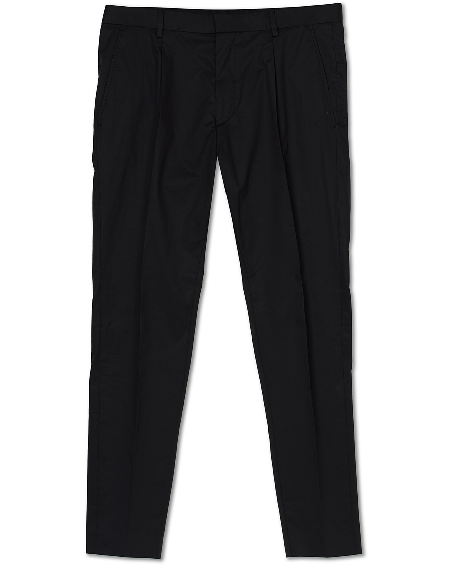 Homme | Pantalons | HUGO | Gadu Pleated Stretch Pants Black