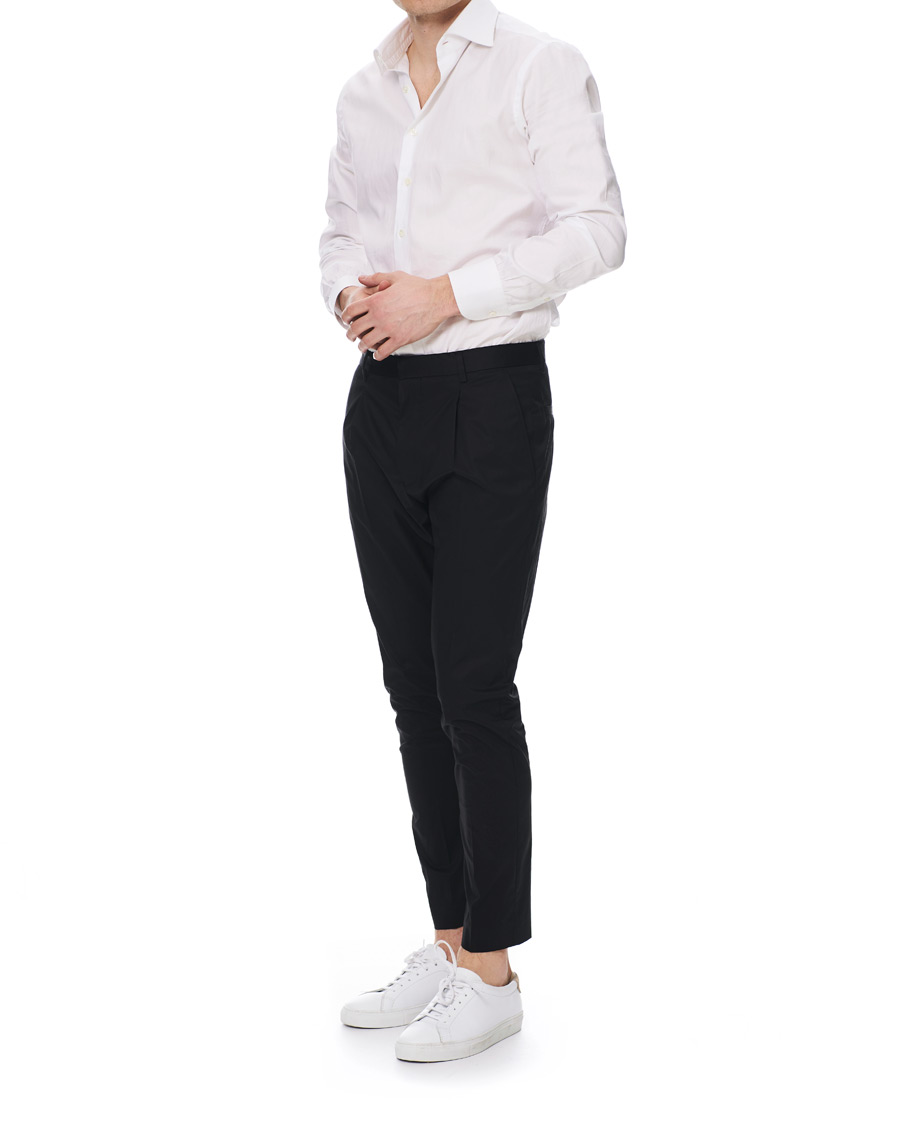 Homme | Pantalons | HUGO | Gadu Pleated Stretch Pants Black