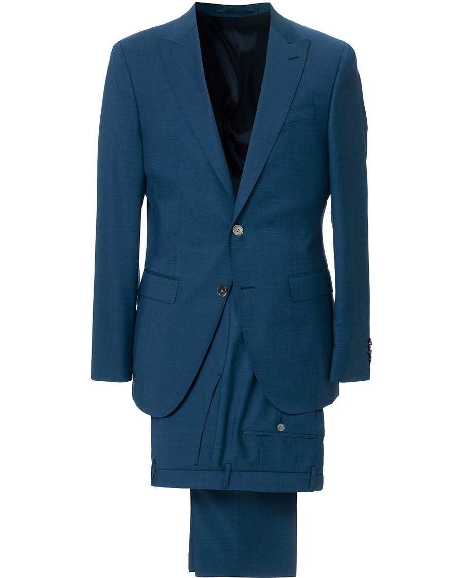 Homme | Costumes | BOSS BLACK | BOSS Novid/Ben Peak Lapel Stretch Wool Suit Napoli Blue
