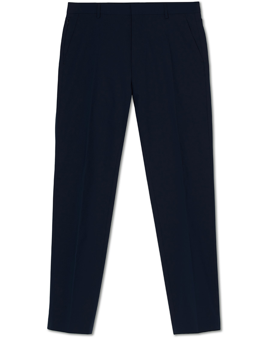 Homme | Pantalons | BOSS BLACK | BOSS Barnes Travel Garment Stretch Tailoring Trousers Navy