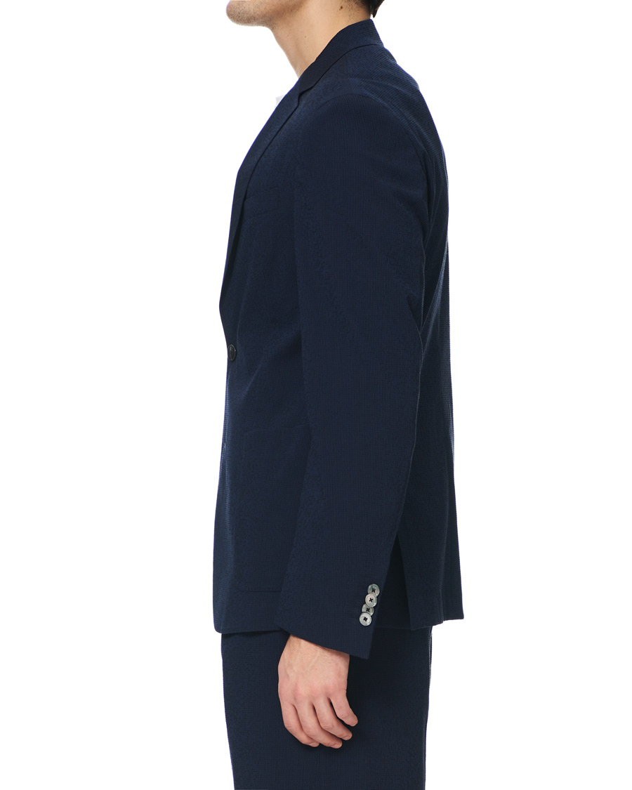 Homme | Blazers | BOSS BLACK | BOSS Nold Virgin Wool Seersucker Suit Blazer Open Blue