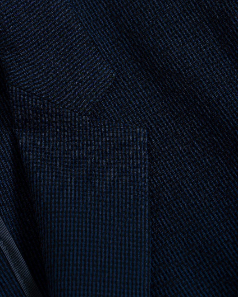 Homme | Blazers | BOSS BLACK | BOSS Nold Virgin Wool Seersucker Suit Blazer Open Blue