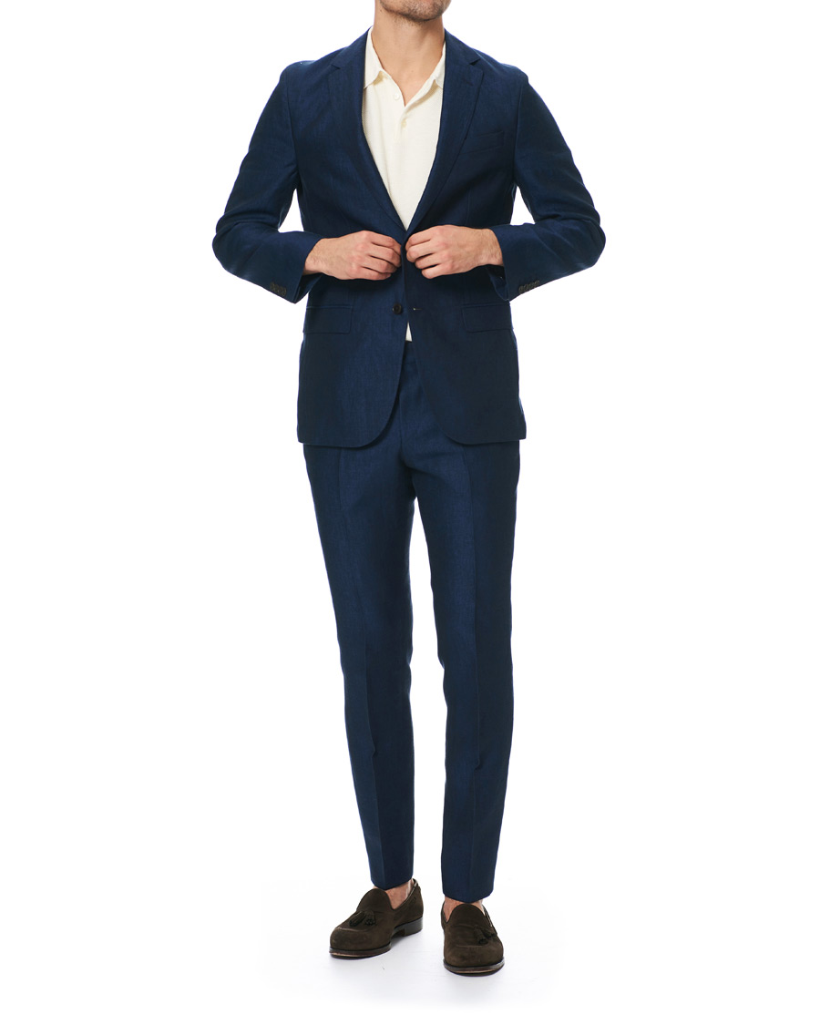 Heren | Pakken | BOSS BLACK | BOSS Nelin/Ben Vegan Linen Suit Blue