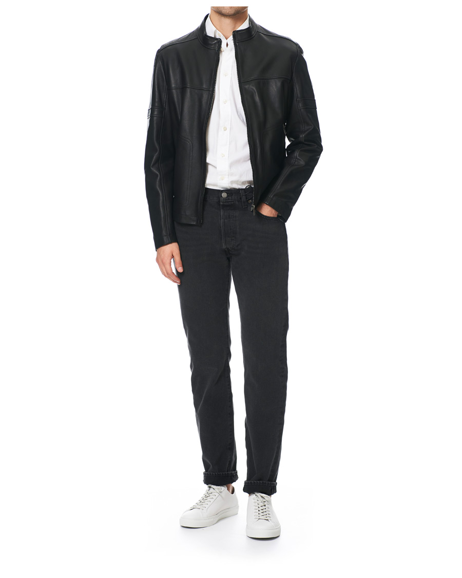 Heren | Jassen | BOSS BLACK | BOSS Nidan Leather Jacket Black