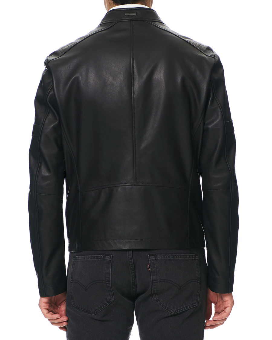 Heren | Jassen | BOSS BLACK | BOSS Nidan Leather Jacket Black
