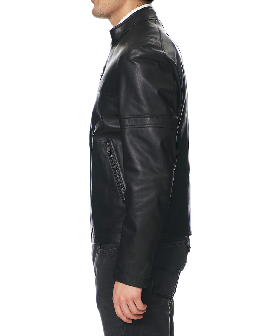 Heren | Jassen | BOSS BLACK | BOSS Nidan Leather Jacket Black