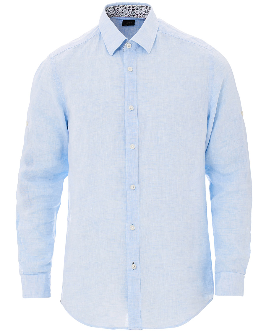 Homme | Chemises | BOSS BLACK | BOSS Lukas Linen Shirt Light Blue
