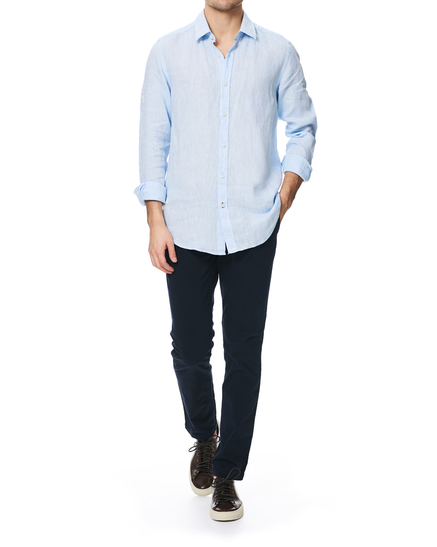 Homme | Chemises | BOSS BLACK | BOSS Lukas Linen Shirt Light Blue