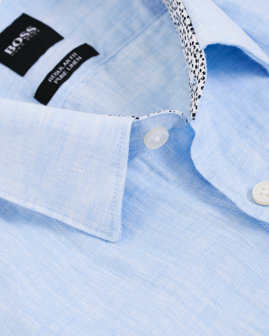 Homme | Chemises | BOSS BLACK | BOSS Lukas Linen Shirt Light Blue