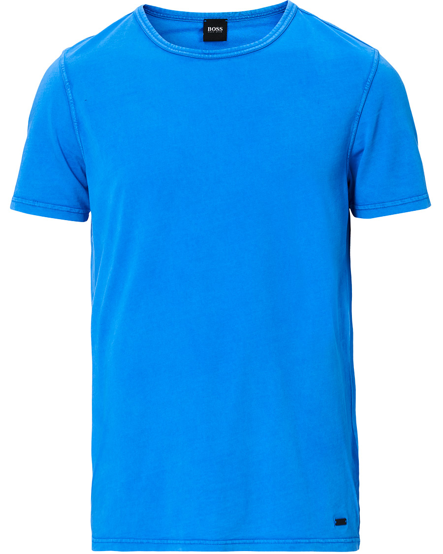 Homme | T-shirts | BOSS ORANGE | BOSS Casual Tokks Garment Dyed Tee Light Blue
