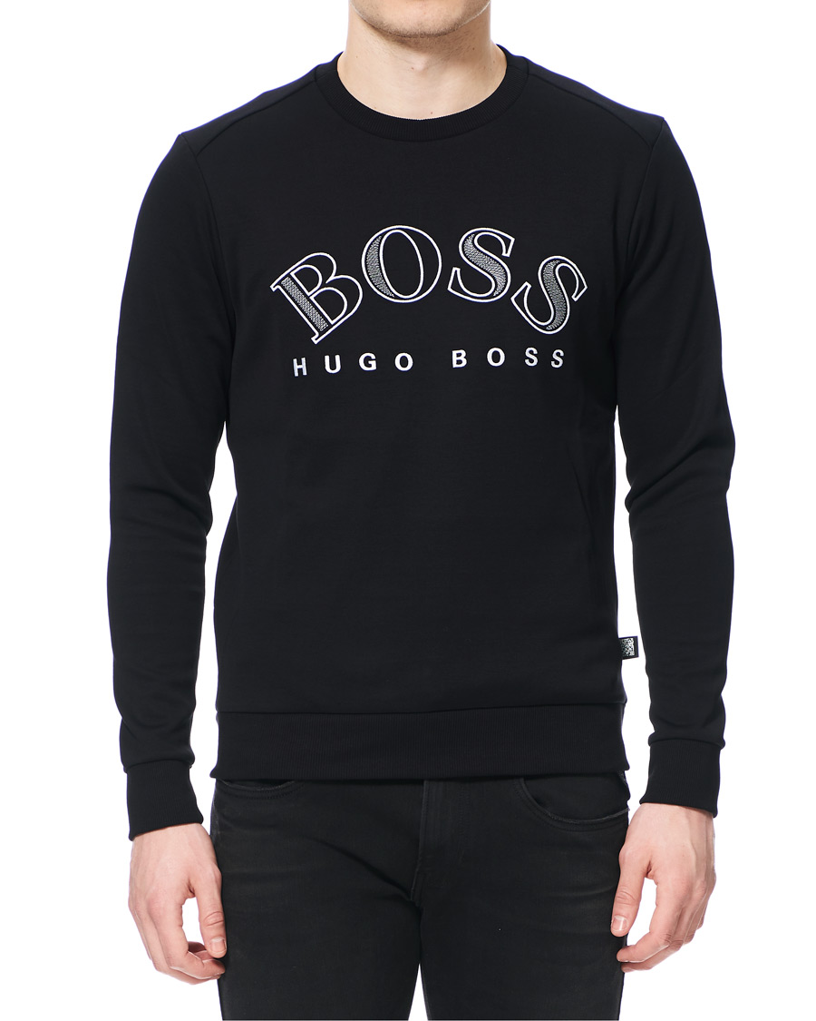 Homme | Pulls Et Tricots | BOSS GREEN | BOSS Athleisure Salbo Crew Neck Sweatshirt Black