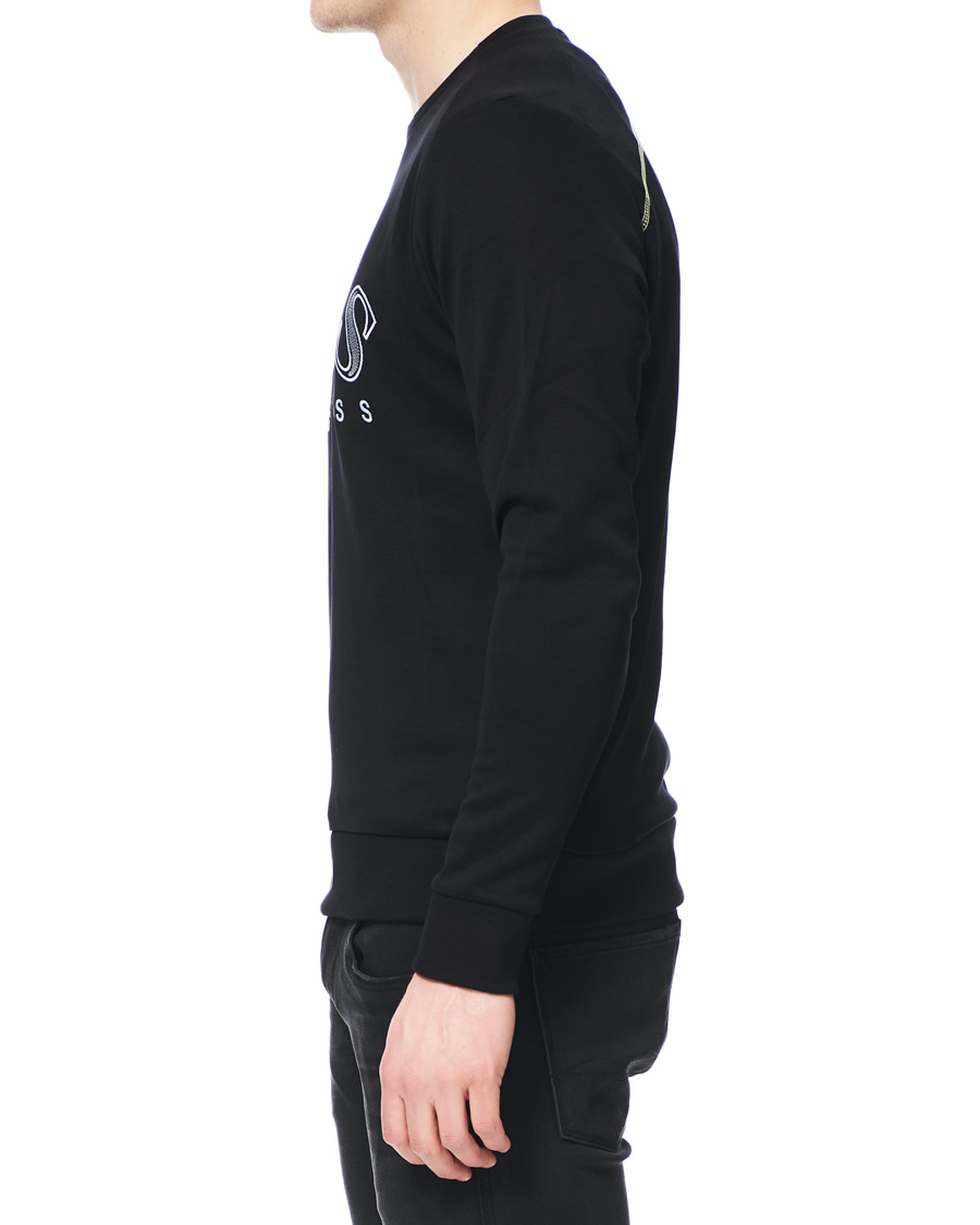 Homme | Pulls Et Tricots | BOSS GREEN | BOSS Athleisure Salbo Crew Neck Sweatshirt Black