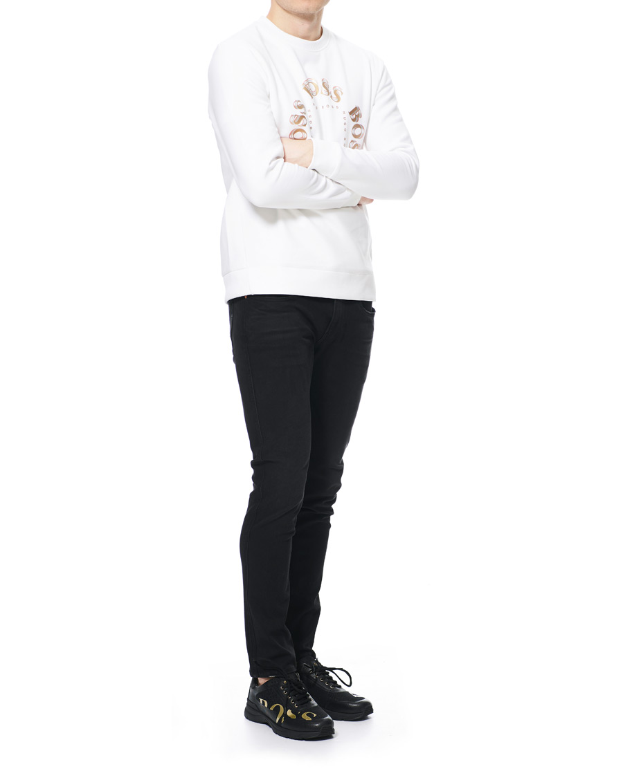 Homme | Pulls Et Tricots | BOSS GREEN | BOSS Athleisure Salbo Circle Sweatshirt White/Gold
