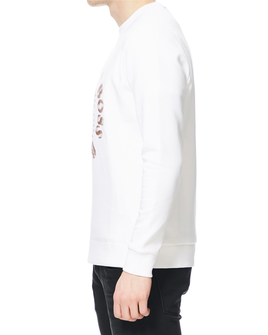 Homme | Pulls Et Tricots | BOSS GREEN | BOSS Athleisure Salbo Circle Sweatshirt White/Gold
