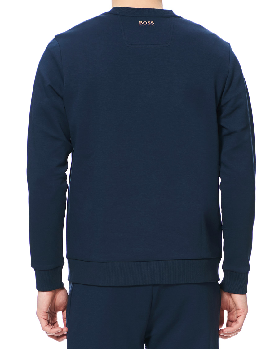 Homme | Pulls Et Tricots | BOSS GREEN | BOSS Athleisure Salbo Circle Sweatshirt Navy/Rosé Gold