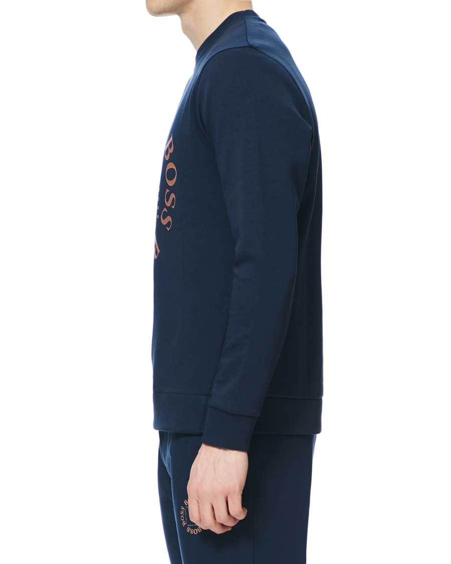 Homme | Pulls Et Tricots | BOSS GREEN | BOSS Athleisure Salbo Circle Sweatshirt Navy/Rosé Gold