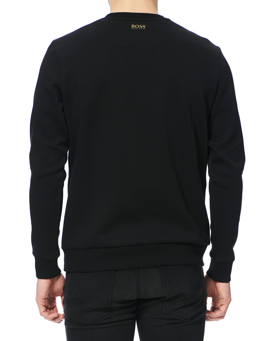 Homme | Pulls Et Tricots | BOSS GREEN | BOSS Athleisure Salbo Circle Sweatshirt Black/Gold