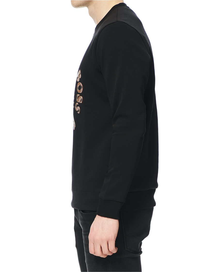 Homme | Pulls Et Tricots | BOSS GREEN | BOSS Athleisure Salbo Circle Sweatshirt Black/Gold