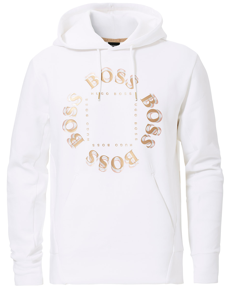 Homme | Pulls Et Tricots | BOSS GREEN | BOSS Athleisure Sly Circle Hoodie White/Gold