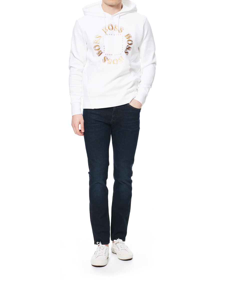 Homme | Pulls Et Tricots | BOSS GREEN | BOSS Athleisure Sly Circle Hoodie White/Gold