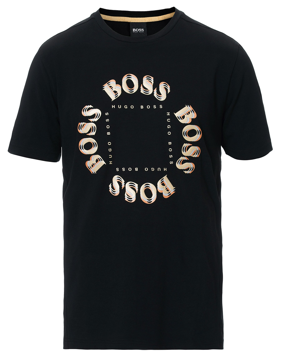 Homme | T-shirts | BOSS GREEN | BOSS Athleisure Circle Logo Tee Black/Gold