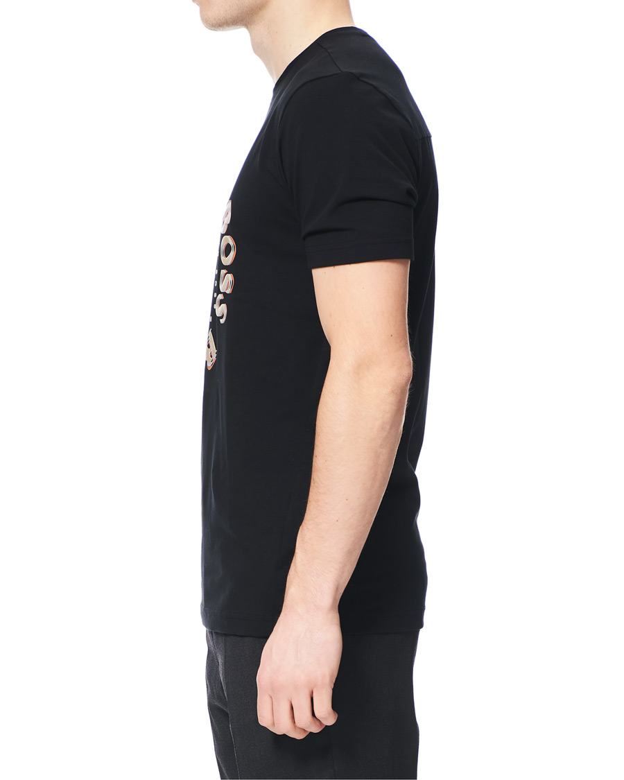 Homme | T-shirts | BOSS GREEN | BOSS Athleisure Circle Logo Tee Black/Gold