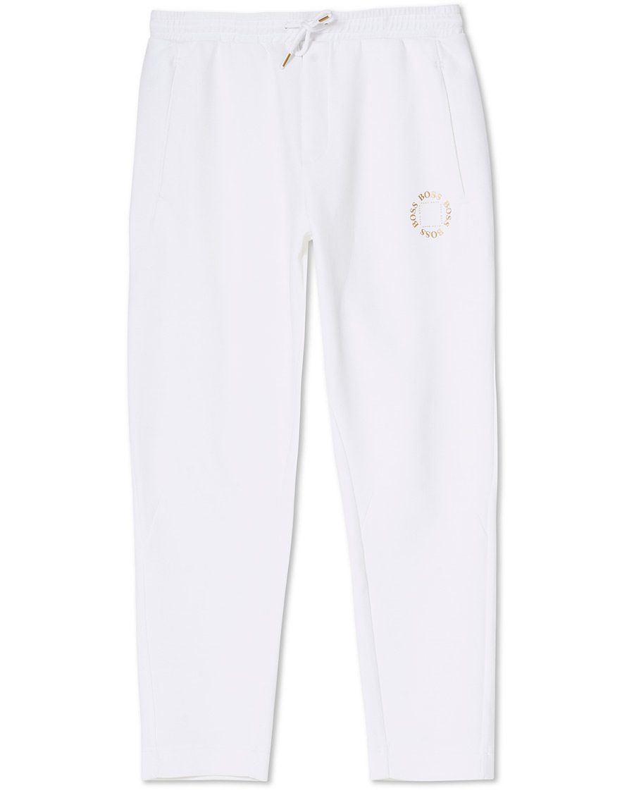 Homme | Pantalons | BOSS GREEN | BOSS Athleisure Halboa Circle Sweatpants White/Gold
