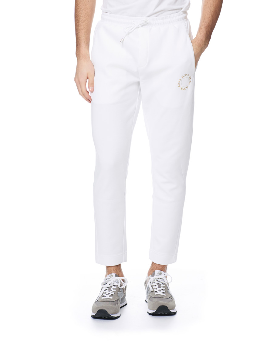 Homme | Pantalons | BOSS GREEN | BOSS Athleisure Halboa Circle Sweatpants White/Gold