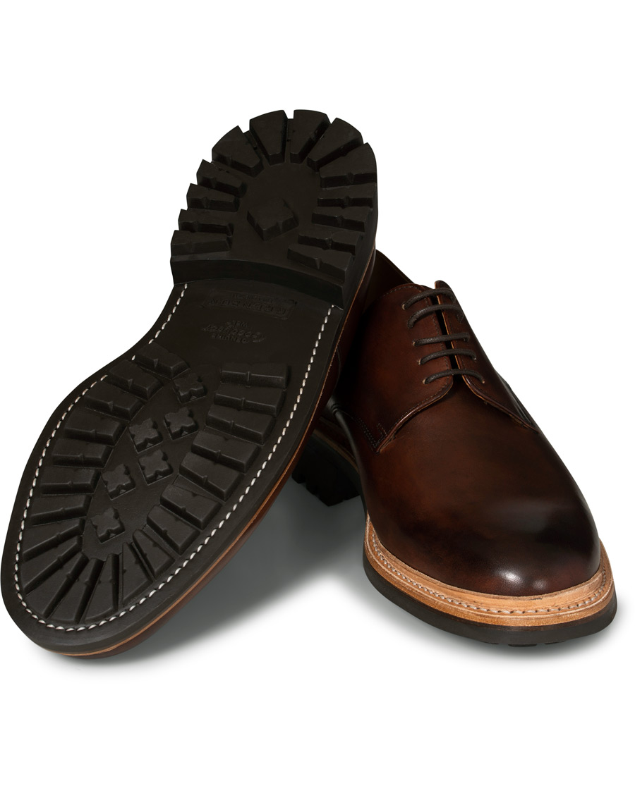 Homme | Grenson Curt Commando Sole Derby Dark Brown Calf | Grenson | Curt Commando Sole Derby Dark Brown Calf