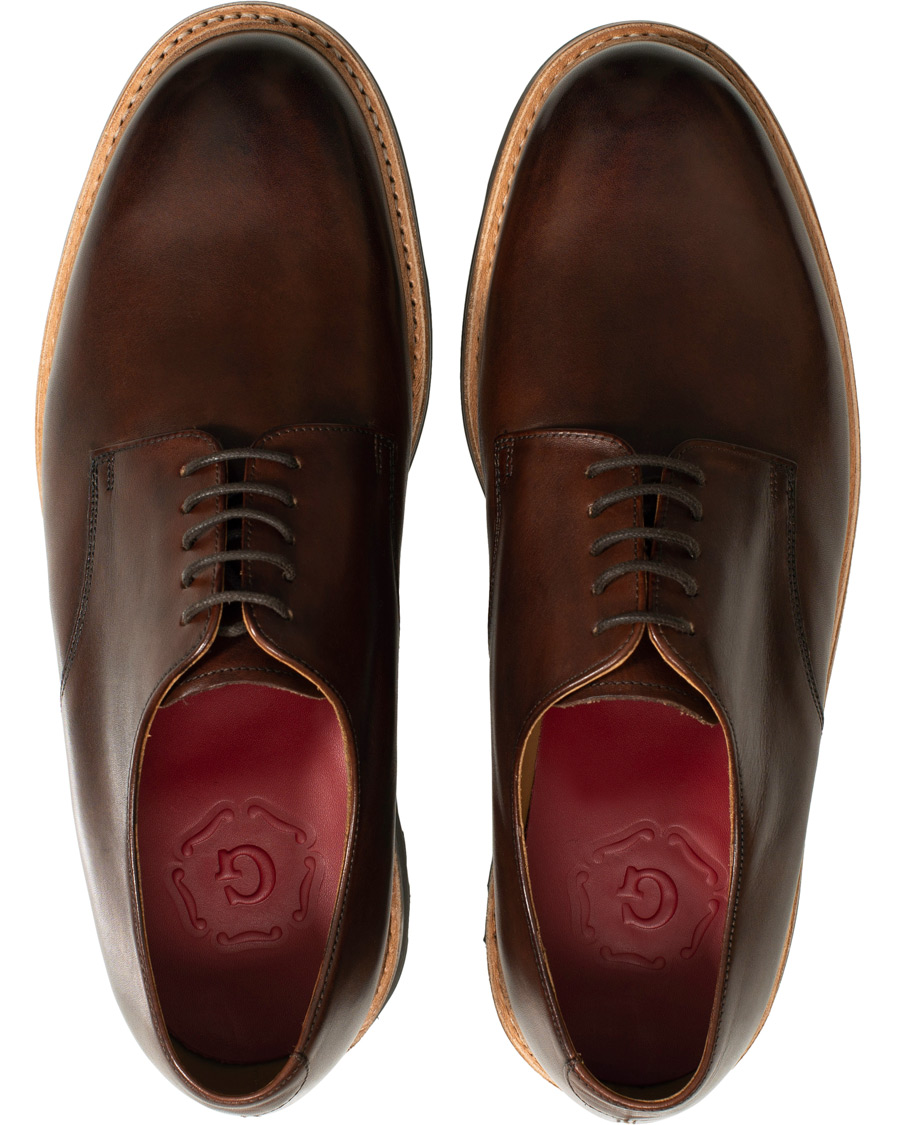 Homme | Grenson Curt Commando Sole Derby Dark Brown Calf | Grenson | Curt Commando Sole Derby Dark Brown Calf