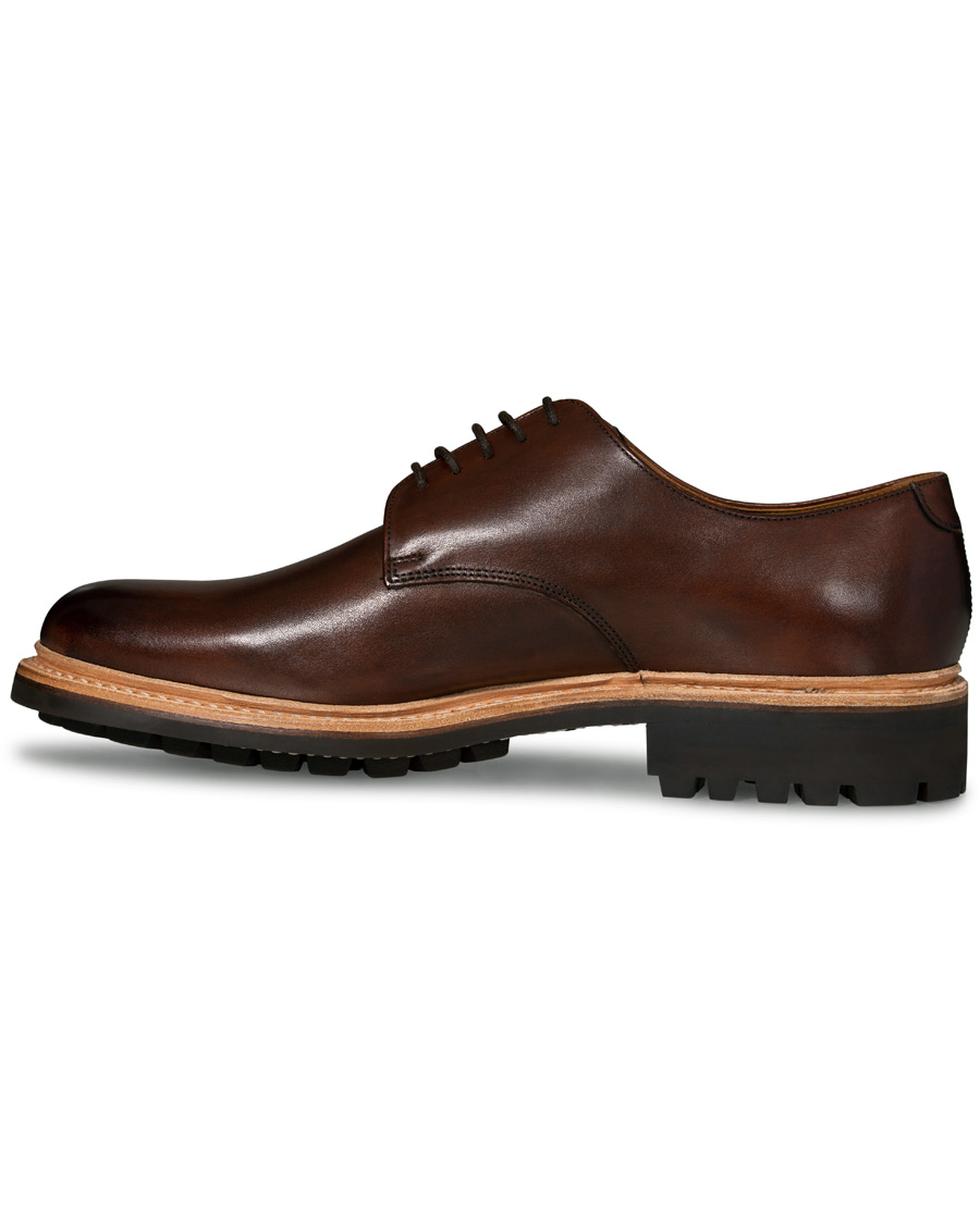 Homme | Grenson Curt Commando Sole Derby Dark Brown Calf | Grenson | Curt Commando Sole Derby Dark Brown Calf