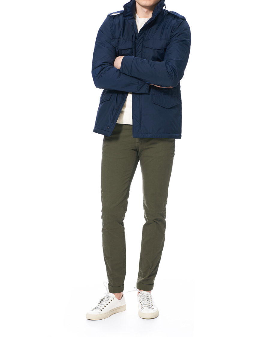 Homme | Pantalons | Briglia 1949 | Slim Fit Gabardine Chinos Dark Green