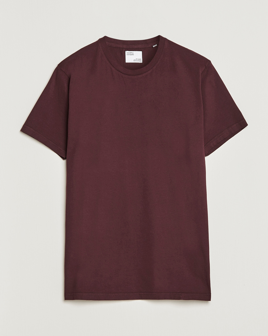 Heren | T-shirts | Colorful Standard | Classic Organic T-Shirt Oxblood Red