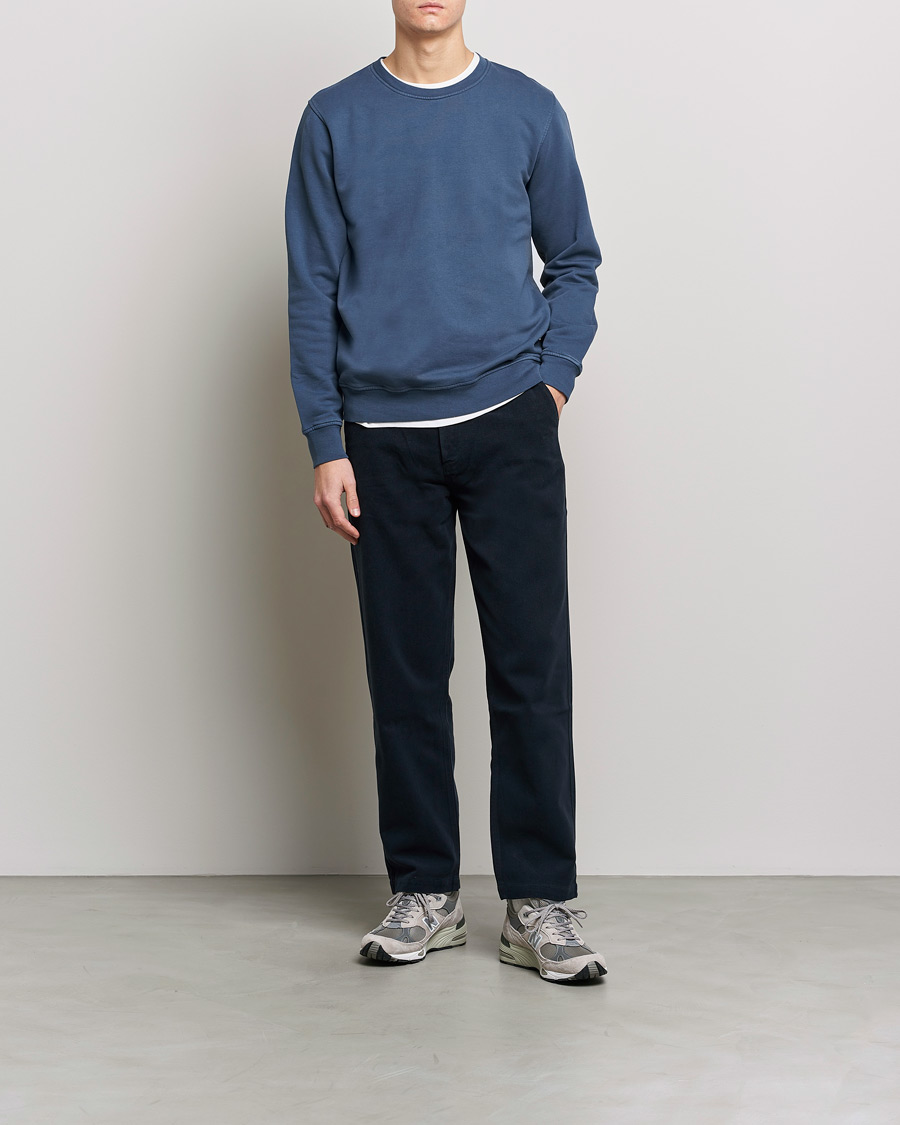 Heren | Truien | Colorful Standard | Classic Organic Crew Neck Sweat Petrol Blue