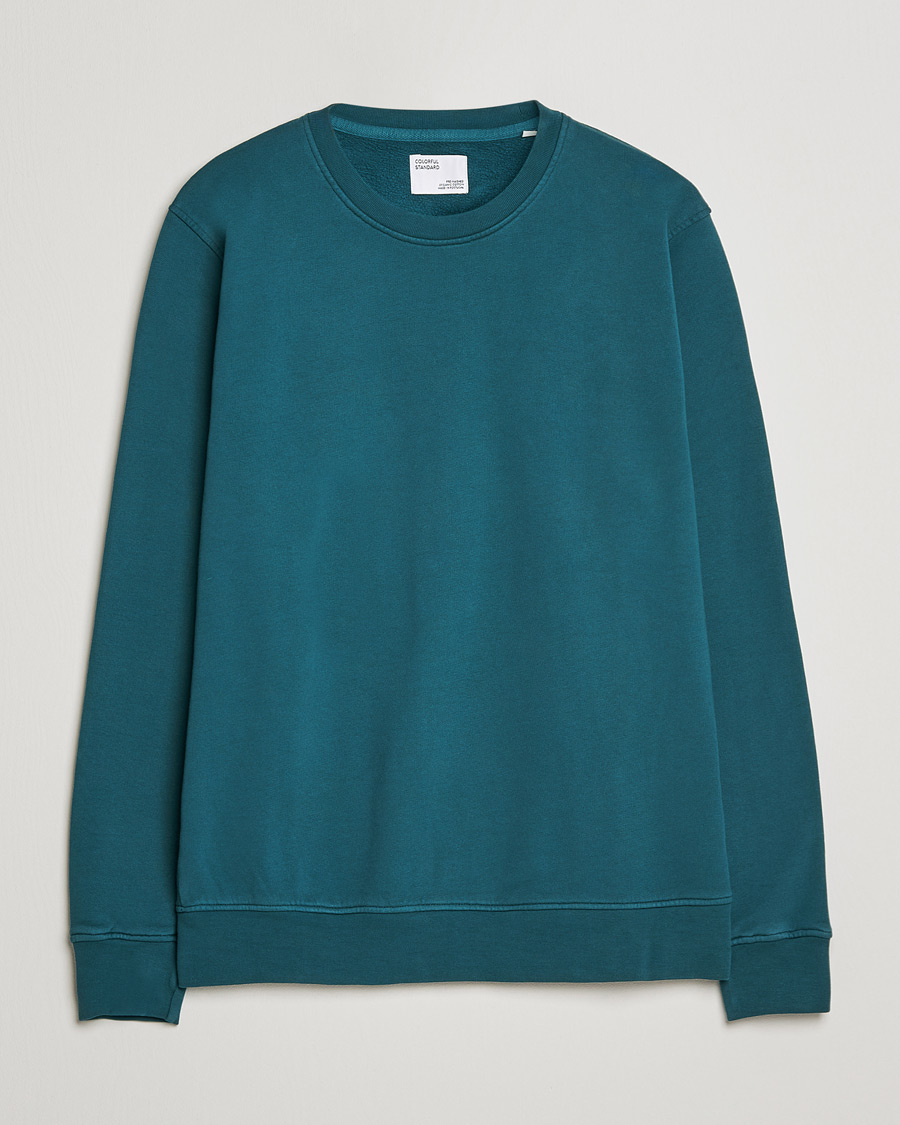Heren | Truien | Colorful Standard | Classic Organic Crew Neck Sweat Ocean Green