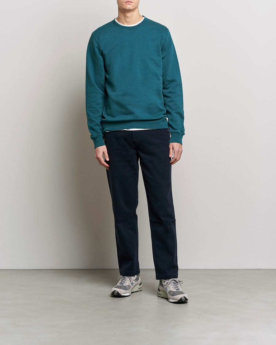 Heren | Truien | Colorful Standard | Classic Organic Crew Neck Sweat Ocean Green