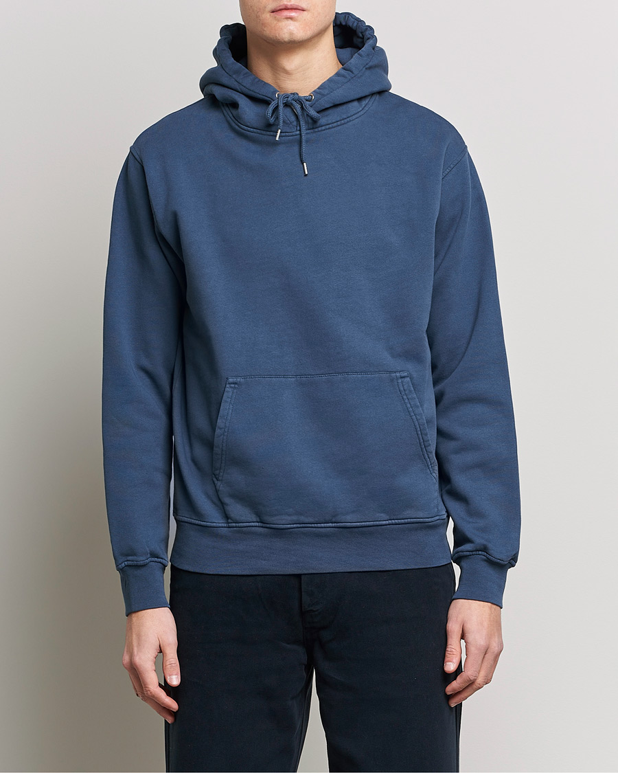 Heren | Truien | Colorful Standard | Classic Organic Hood Petrol Blue