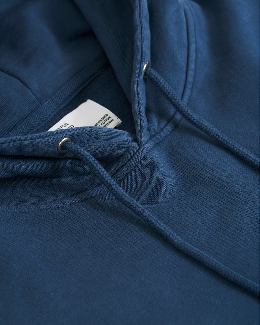 Heren | Truien | Colorful Standard | Classic Organic Hood Petrol Blue