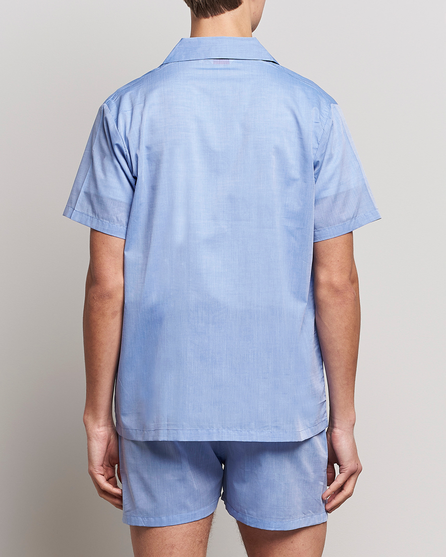 Heren | Pyjama's en gewaden | Derek Rose | Shortie Cotton Pyjama Set Blue
