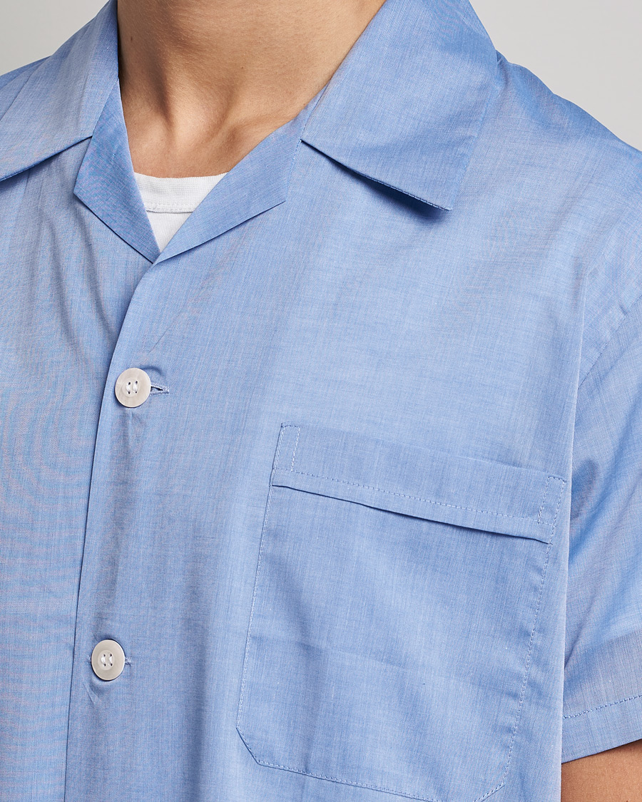 Heren | Pyjama's en gewaden | Derek Rose | Shortie Cotton Pyjama Set Blue